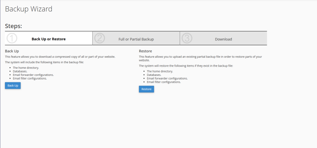 backup 02 آموزش بکاپ گرفتن در هاست سی پنل